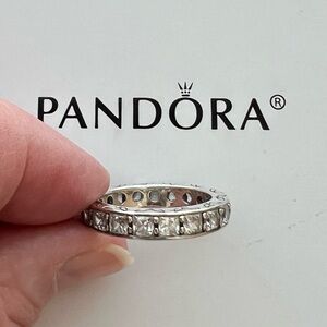 Pandora Stackable Eternity Clear CZ Ring Size 56 cm